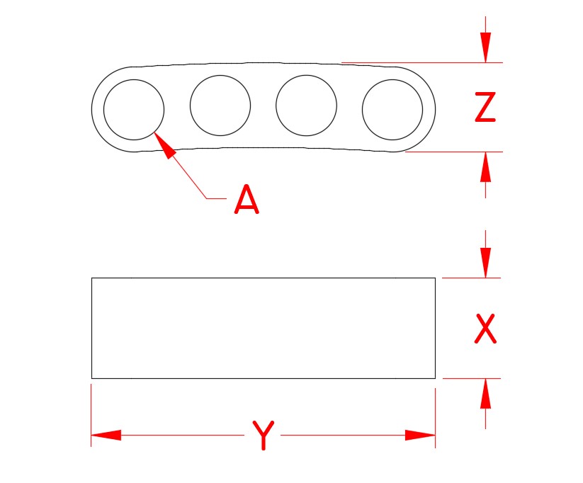 Stainless Steel Bracelet Strap, Survival bracelet, S0102-0005, Line Drawing